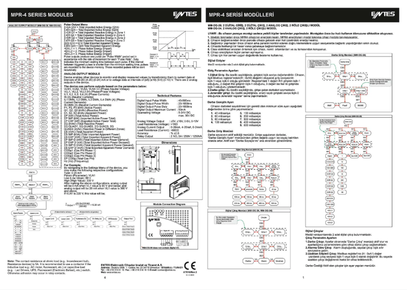 Page n°1 - Manuel utilisateur ENTES MM-OG-26