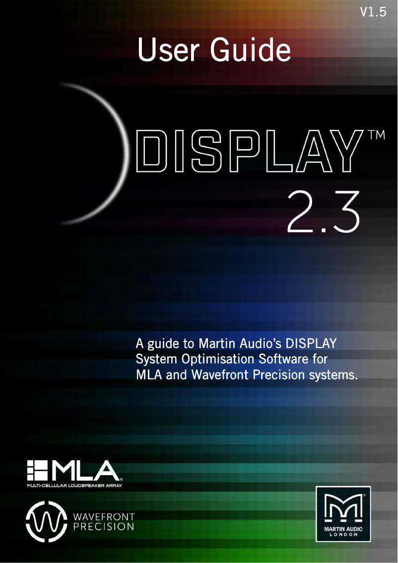 Page n°1 - Manuel utilisateur Martin Audio Display 2.3