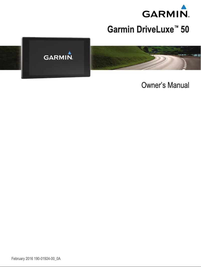 Page n°1 - Mode d'emploi Garmin DriveLuxe 50 LMT