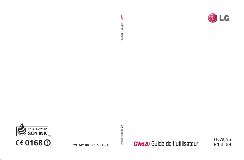 Page n°1 - Manuel utilisateur LG GW620