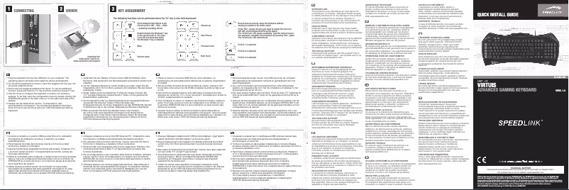 Page 1 de la notice Manuel utilisateur Speedlink SL-6481 Virtuis