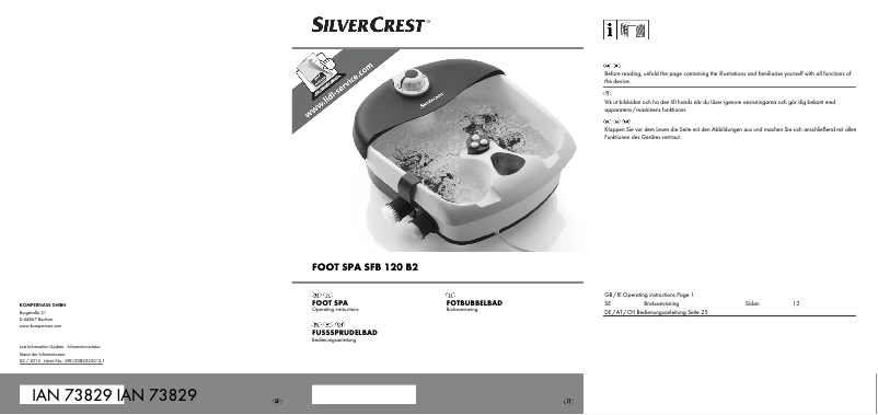 Page 1 de la notice Manuel utilisateur SilverCrest SFB 120 B2