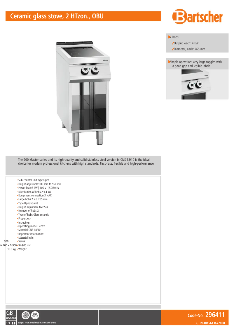 Image de la première page du manuel de l'appareil 296318