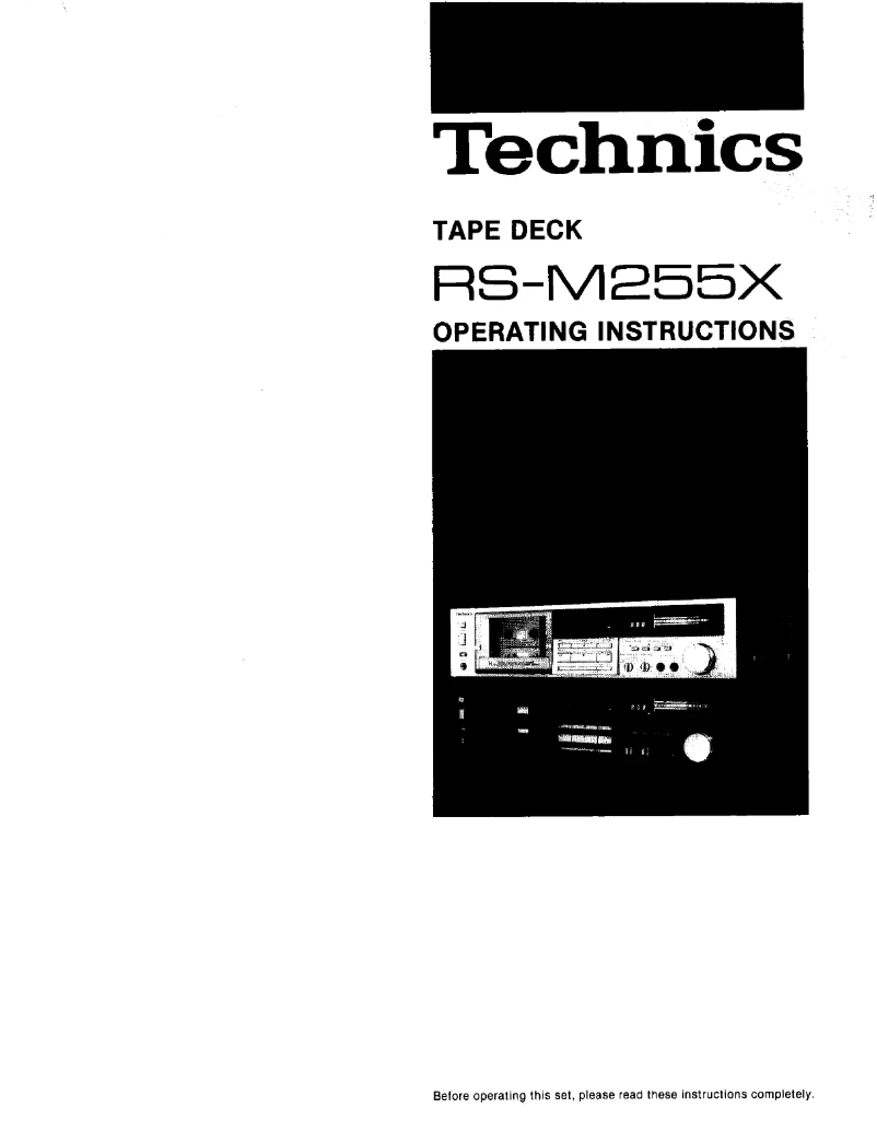 Page 1 de la notice Manuel utilisateur Technics RS-M255