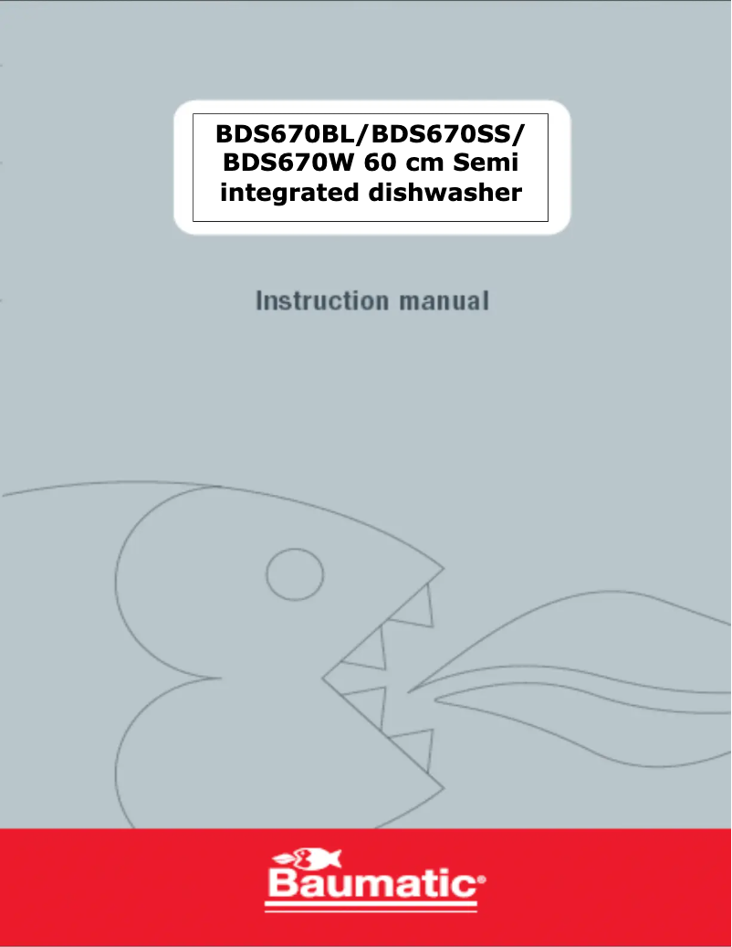 Page n°1 - Manuel utilisateur Baumatic BDS670W