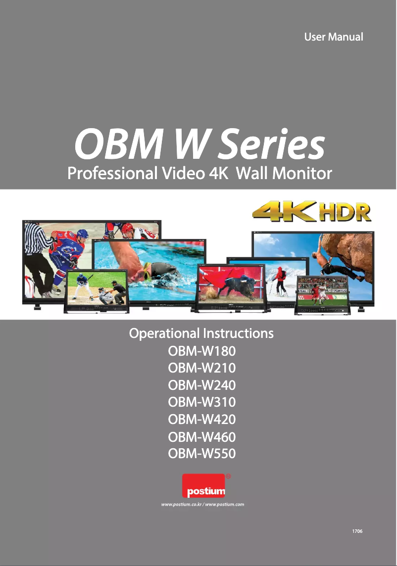 Page n°1 - Manuel utilisateur Postium OBM-W210