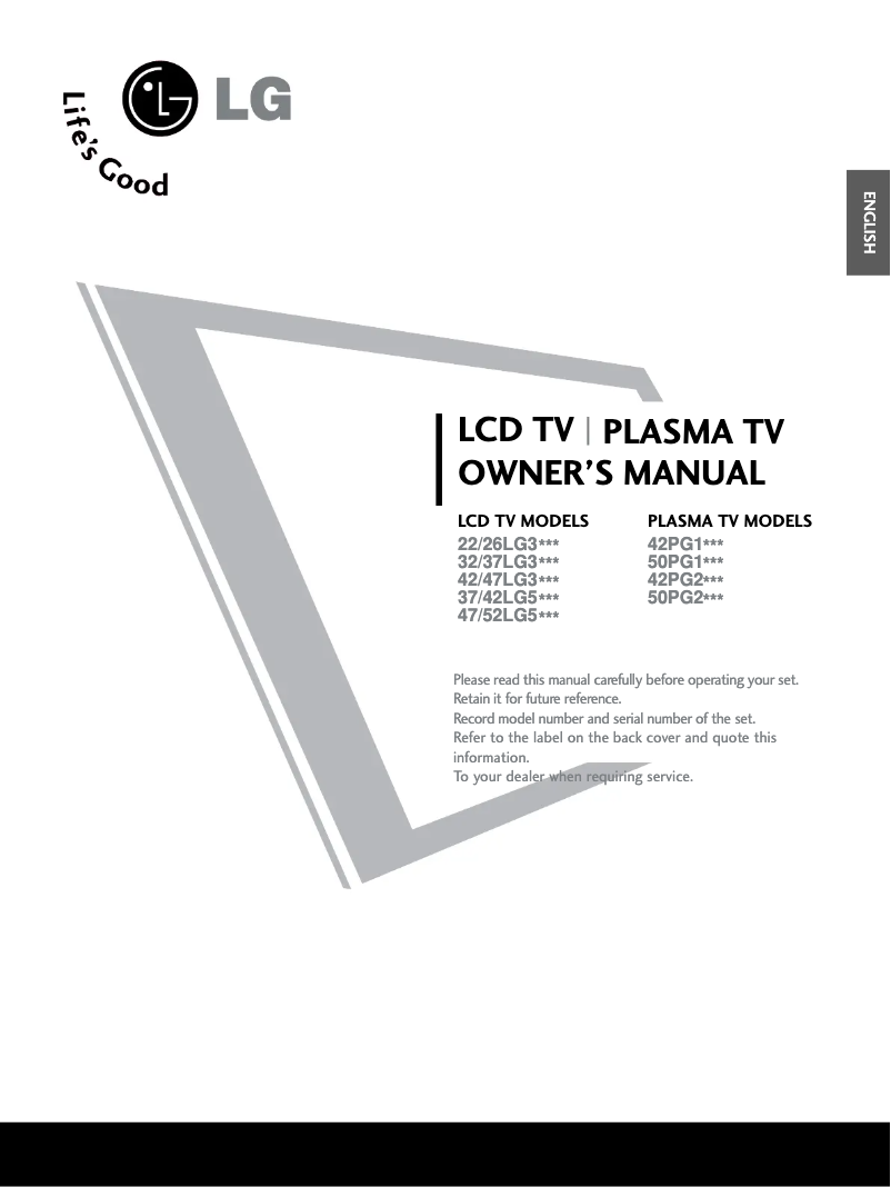 Page n°1 - Manuel utilisateur LG 47LG30RA