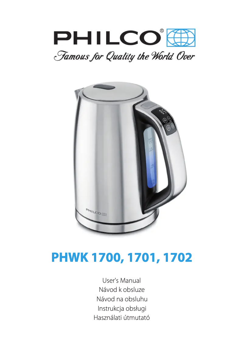 Page n°1 - Manuel utilisateur Philco PHWK 1702