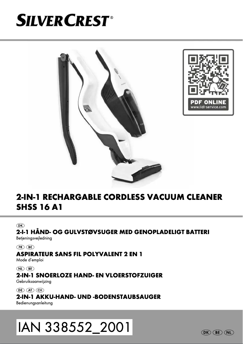 Image de la première page du manuel de l'appareil SHSS 16 A1