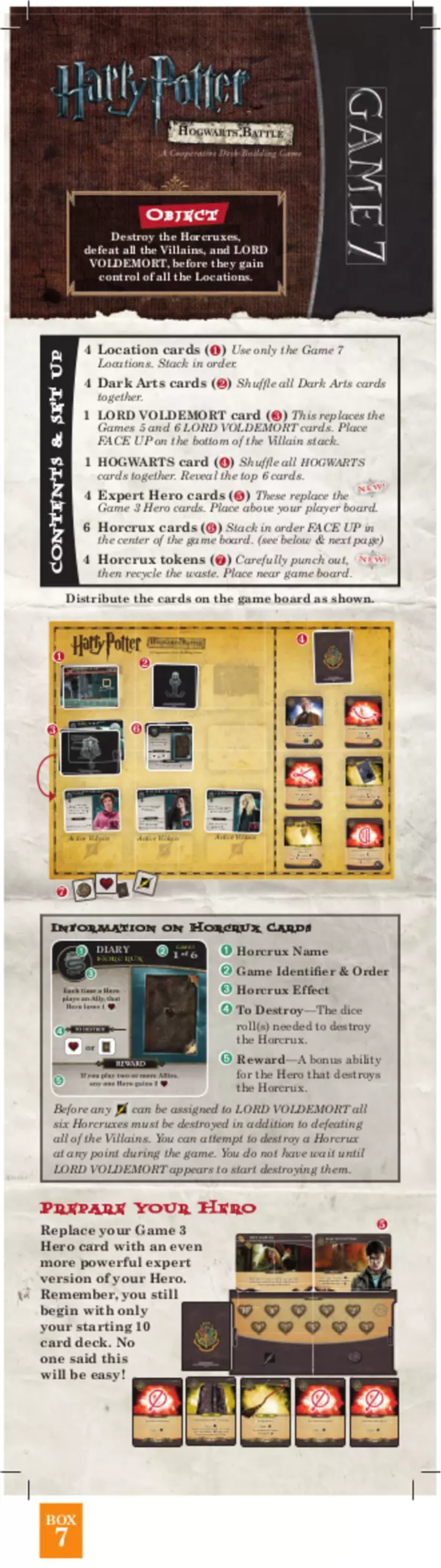 Page n°1 - Manuel utilisateur USAopoly Harry Potter Hogwarts Battle