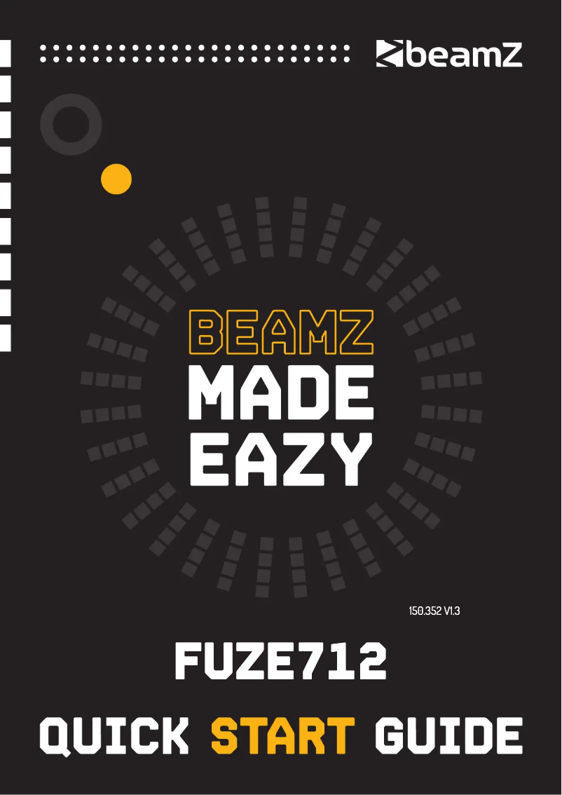 Page 1 de la notice Guide de démarrage rapide BeamZ Fuze712