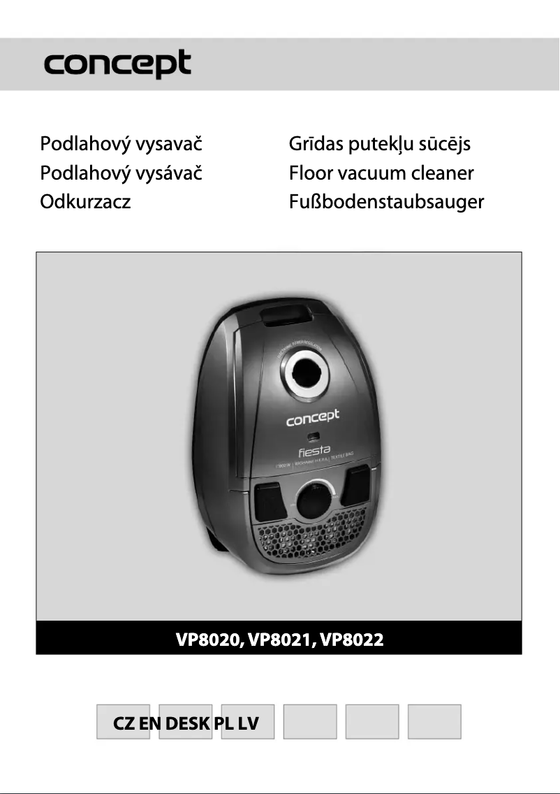 Image de la première page du manuel de l'appareil VP-8022