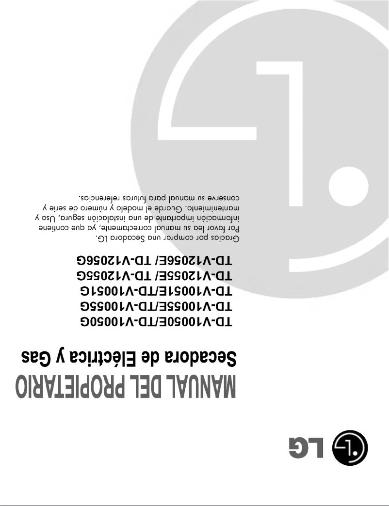 Page n°1 - Manuel utilisateur LG TD-V10055G