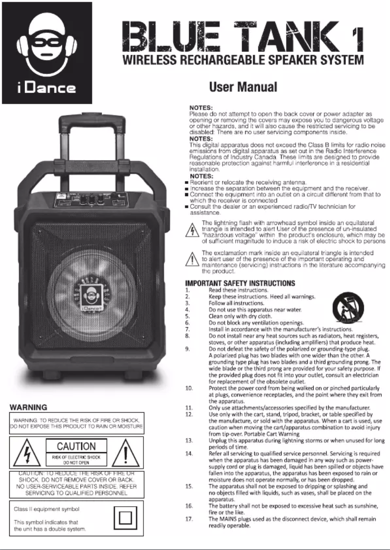 Imagen de la primera página del manual del dispositivo BT-1