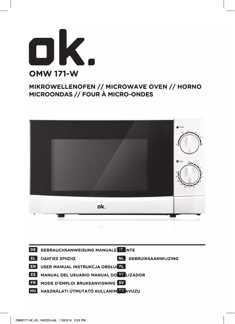 Page 1 de la notice Manuel utilisateur OK OMW 171-W