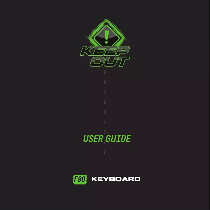 Página 1 del manual Manual de usuario KeepOut F90