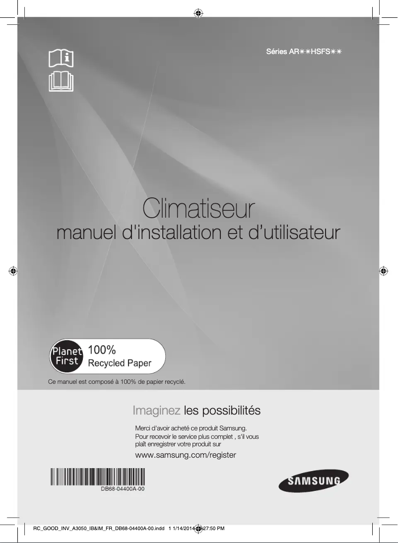 Image de la première page du manuel de l'appareil AR12HSFSDWKXJO