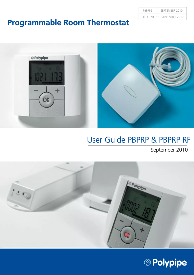 Image de la première page du manuel de l'appareil PBPRP RF