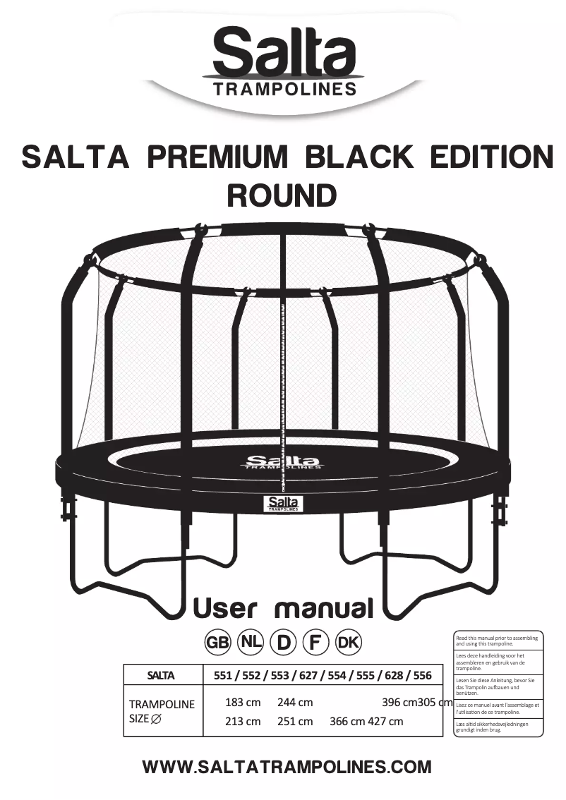Image de la première page du manuel de l'appareil Premium Black