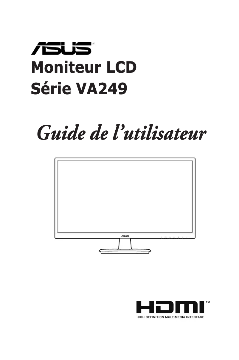 Page 1 de la notice Manuel utilisateur Asus VA249HE