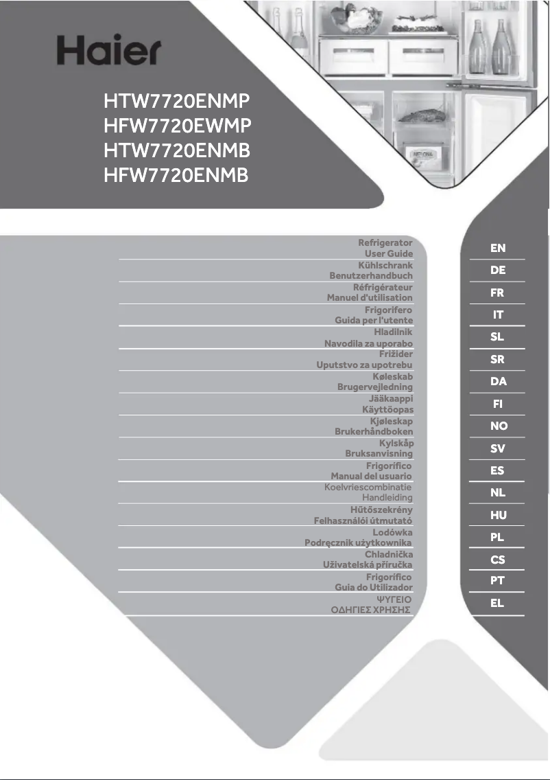 Image de la première page du manuel de l'appareil HTW7720ENPT