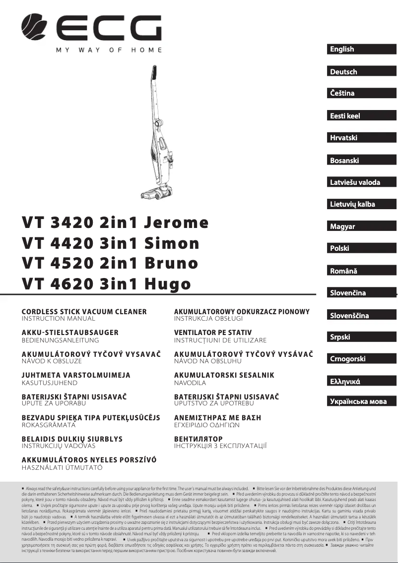 Image de la première page du manuel de l'appareil VT 3420 2in1 Jerome
