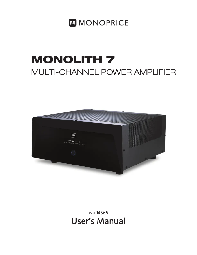 Image de la première page du manuel de l'appareil Monolith 7