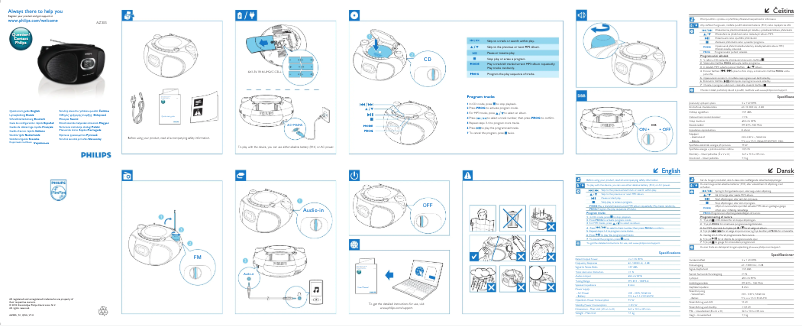 Imagen de la primera página del manual del dispositivo AZ305W