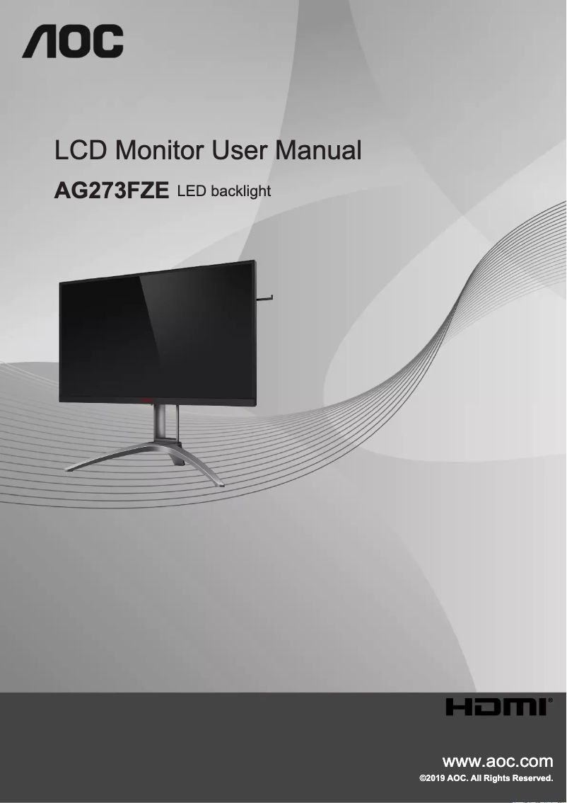 Image de la première page du manuel de l'appareil AGON AG273FZE