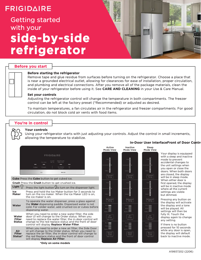 Image de la première page du manuel de l'appareil FRSC2333AS