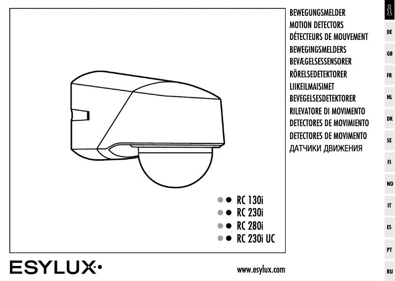 Page n°1 - Manuel utilisateur Esylux RC 280i