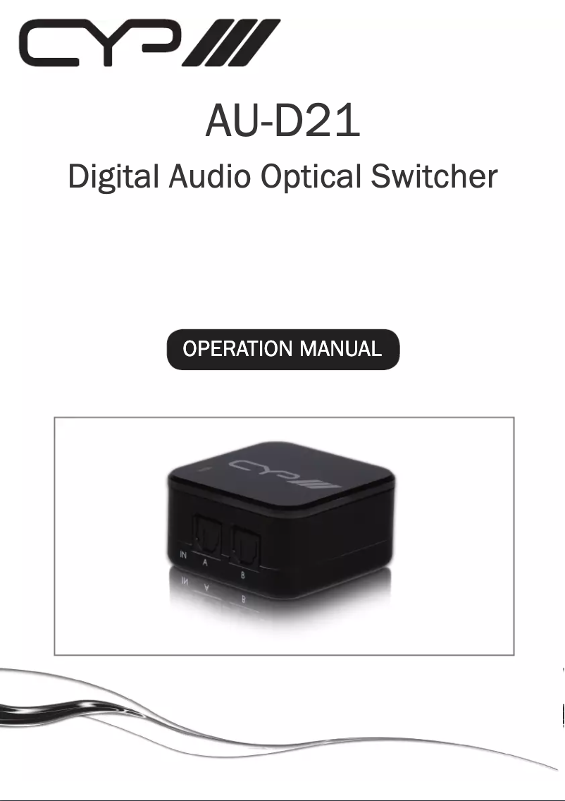 Page 1 de la notice Manuel utilisateur CYP AU-D21