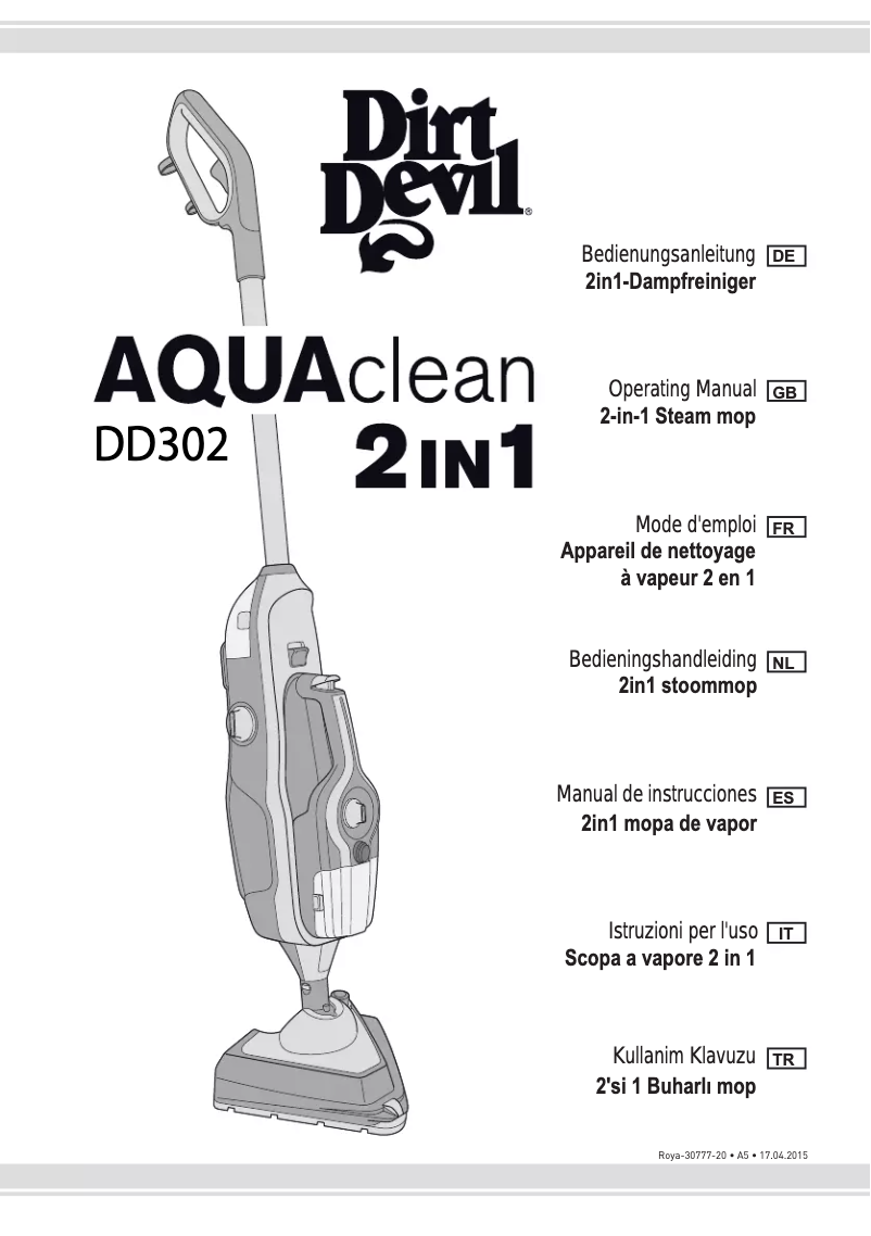 Image de la première page du manuel de l'appareil Aqua Clean DD302