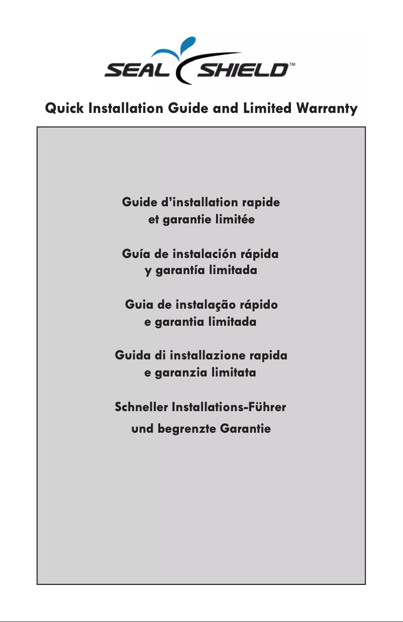 Page n°1 - Manuel utilisateur Seal Shield Silver Seal SSKSV208PT