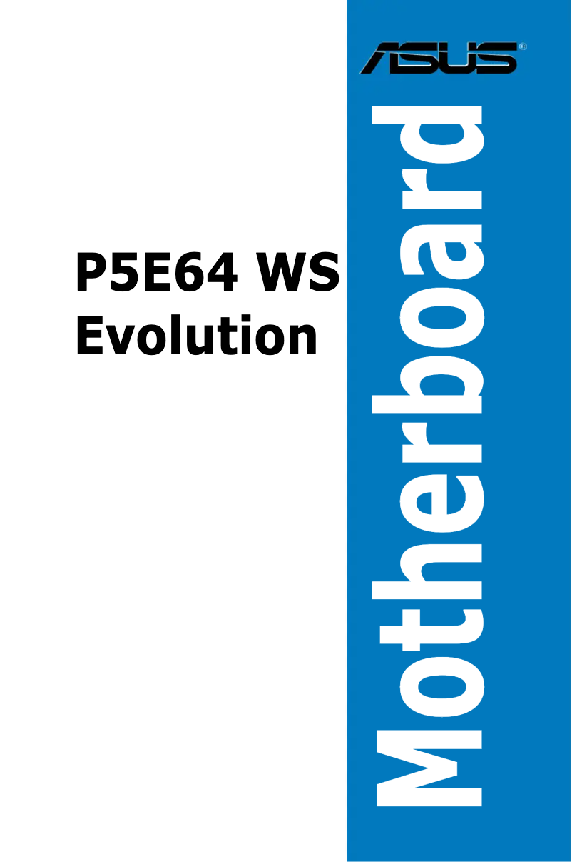 Page 1 de la notice Manuel utilisateur Asus P5E64 WS Evolution