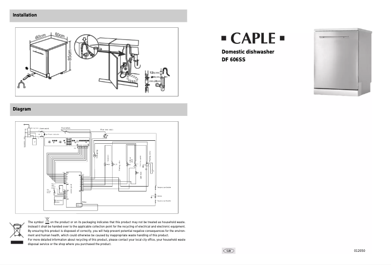 Image de la première page du manuel de l'appareil DF606SS