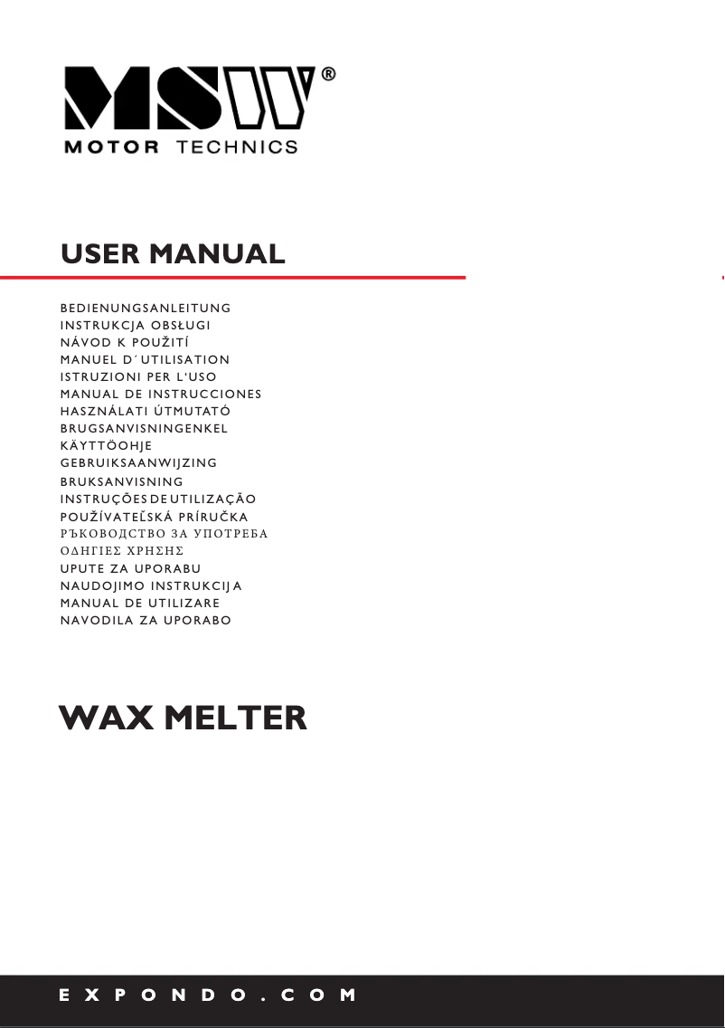 Page n°1 - Manuel utilisateur MSW MSW-WAX-C10400