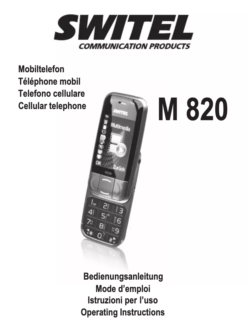 Page n°1 - Manuel utilisateur Switel M820