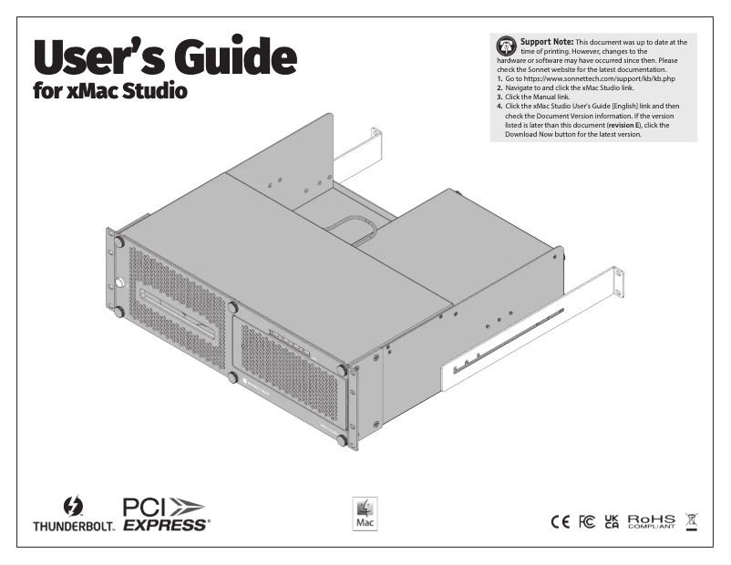 Image de la première page du manuel de l'appareil xMac Studio