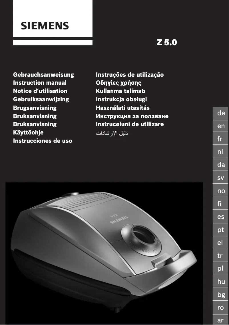 Page n°1 - Manuel utilisateur Siemens VSZ5SEN1CH