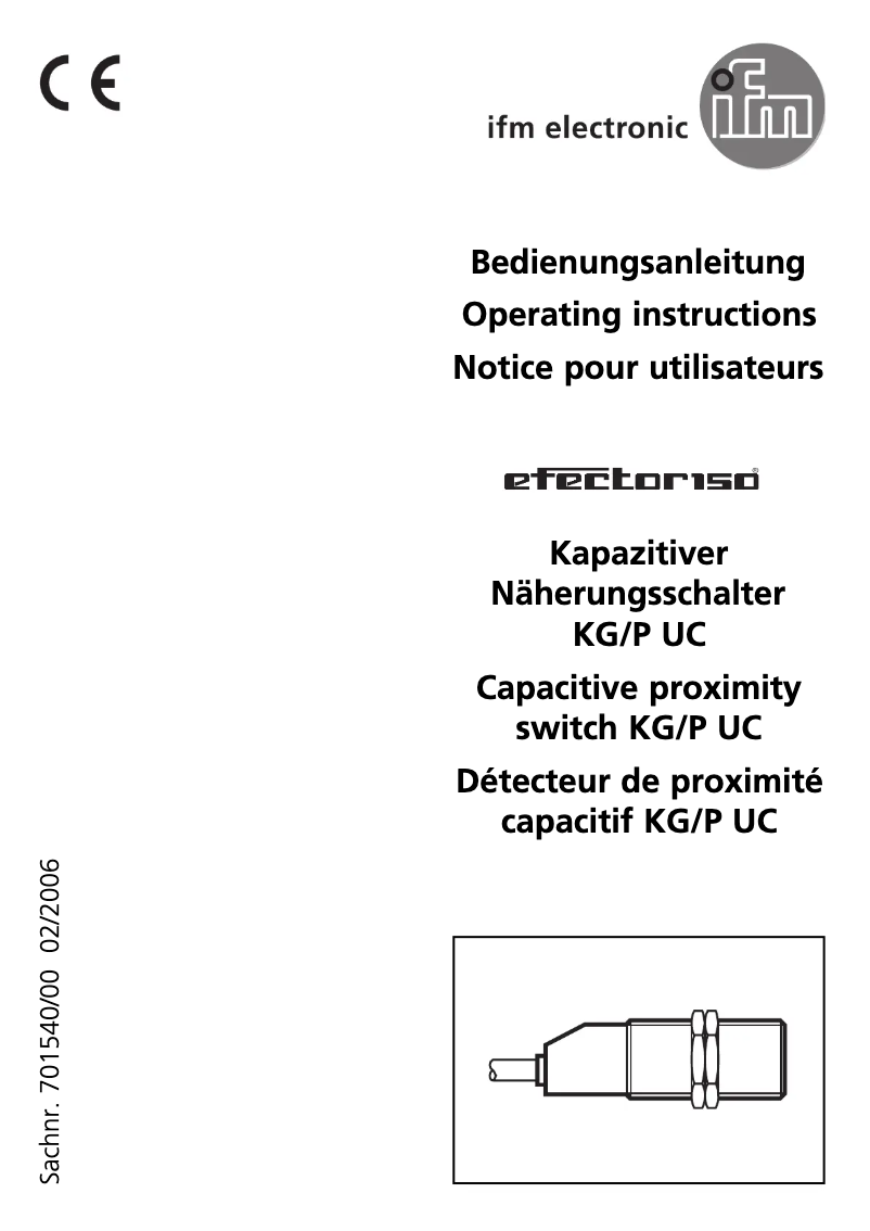 Image de la première page du manuel de l'appareil KG0007