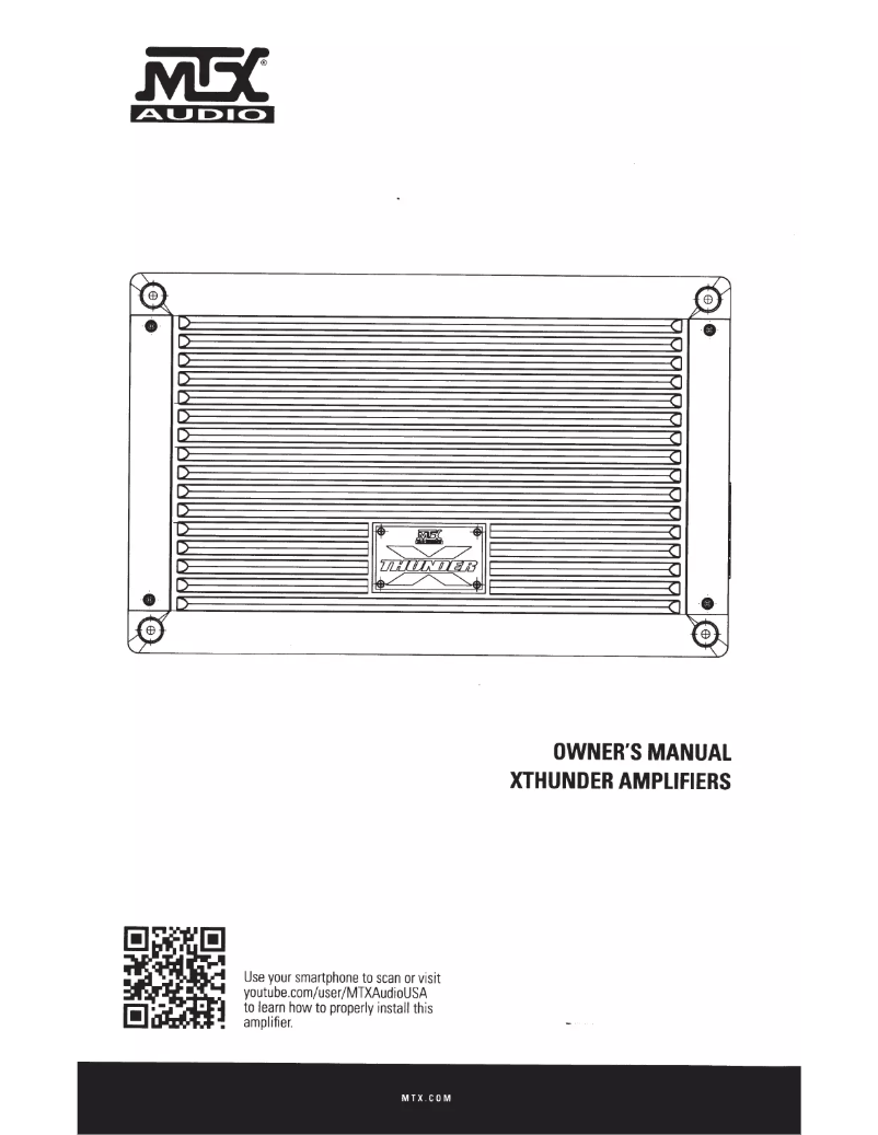 Page 1 de la notice Manuel utilisateur MTX Audio XThunder1200.1