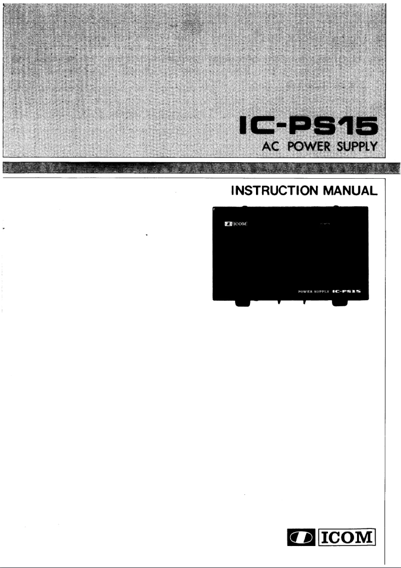 Image de la première page du manuel de l'appareil IC-PS15