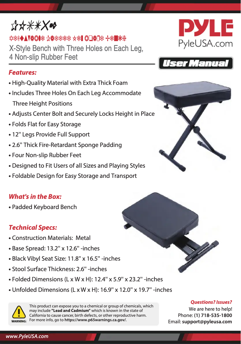 Page n°1 - Manuel utilisateur Pyle PKST52