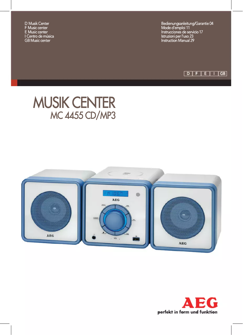Página 1 del manual Manual de usuario AEG MC 4455
