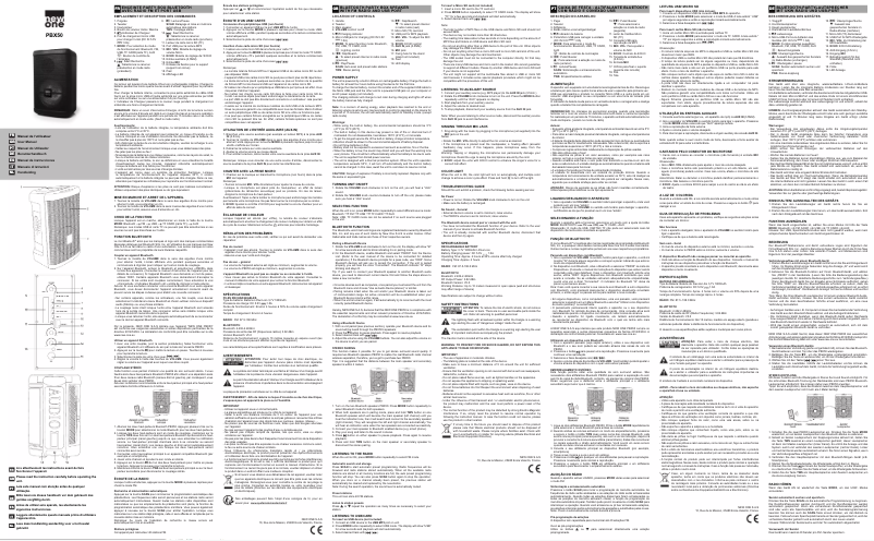 Page 1 de la notice Manuel utilisateur New One PBX50