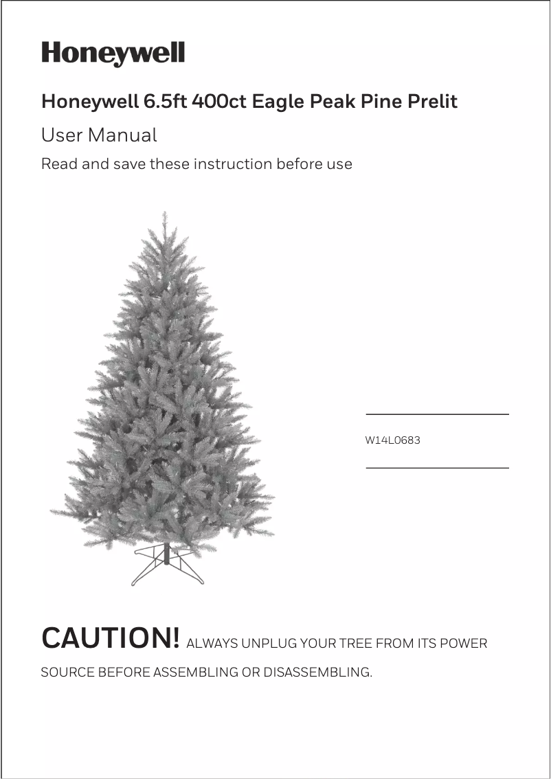 Page 1 de la notice Manuel utilisateur Honeywell W14L0683