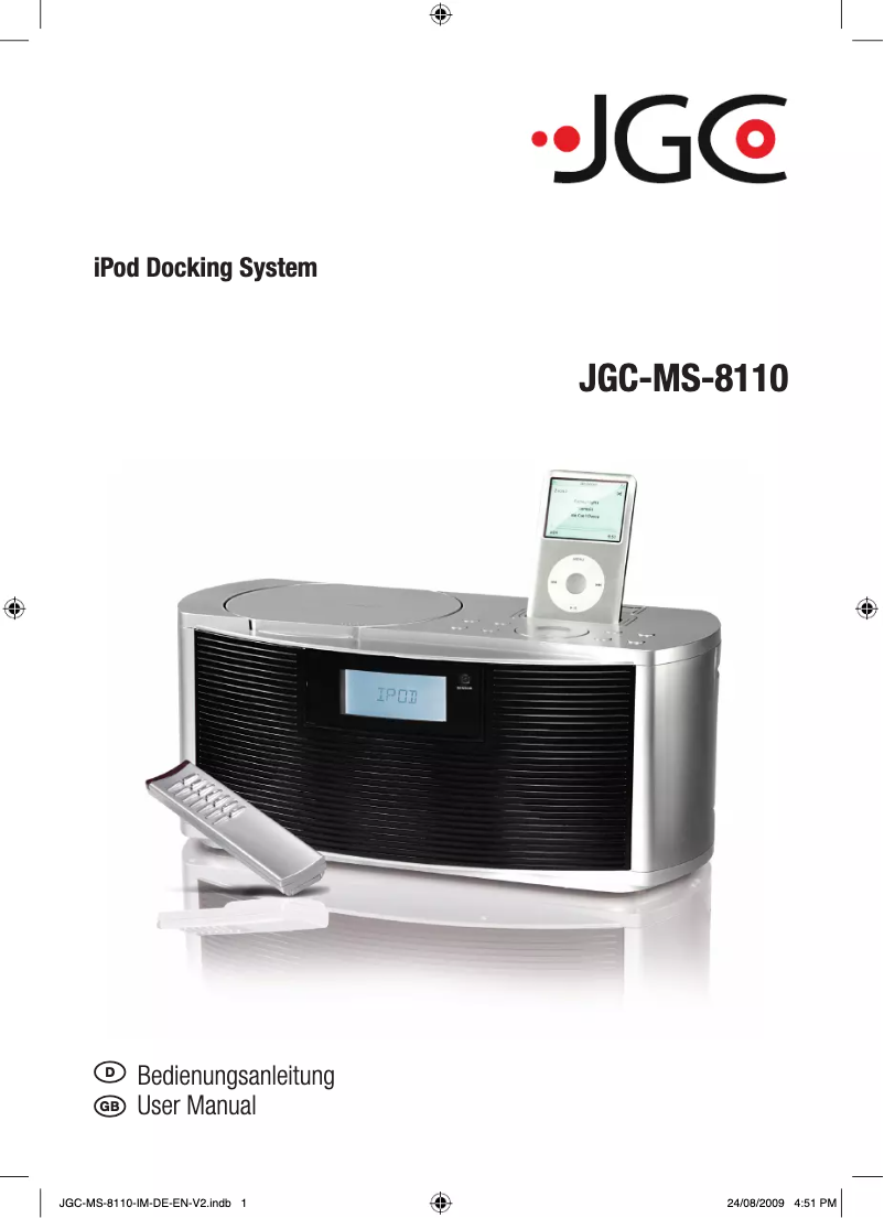 Page n°1 - Manuel utilisateur JGC MS-8110