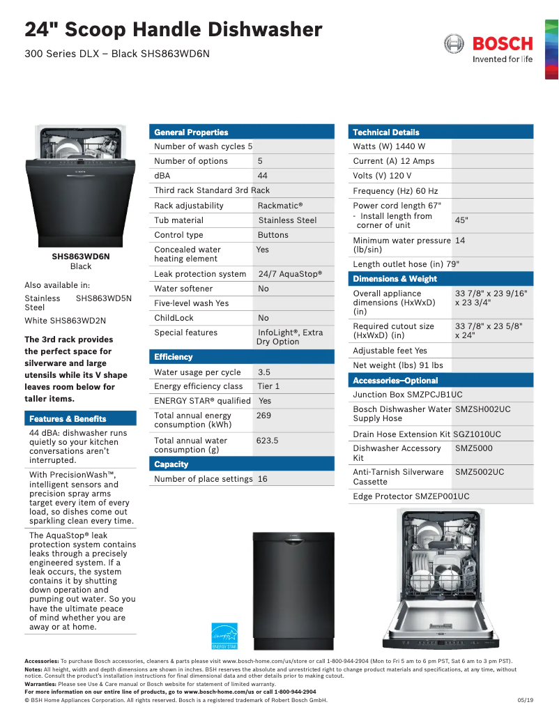 Image de la première page du manuel de l'appareil SHSM63W56N