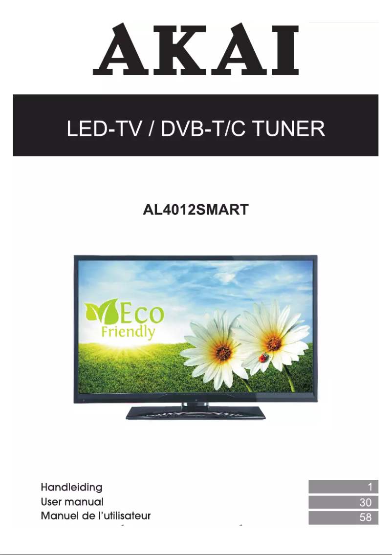 Page 1 de la notice Manuel utilisateur AKAI AL4012SMART